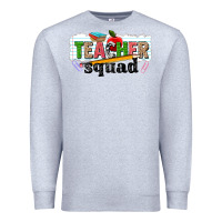 Heather Grey teacher squad Premium Sweatshirt - NancyCooperArtShop