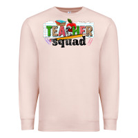 Pale Pink teacher squad Premium Sweatshirt - NancyCooperArtShop