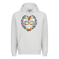 Dove Grey autism heart Premium Hoodie - Artiststas
