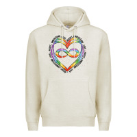 Oatmeal Heather autism heart Premium Hoodie - Artiststas
