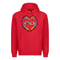 Red autism heart Premium Hoodie - Artiststas