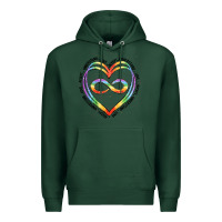 Sports Green autism heart Premium Hoodie - Artiststas