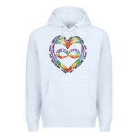 White autism heart Premium Hoodie - Artiststas