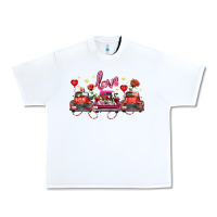 White valentine's day farm trucks farm animals Urban Heavy Tee - FaDigitalArtStudio
