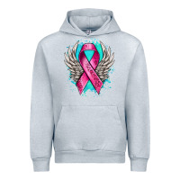 Cancer Ribbon With Angel Wings Urban Hoodie | Teevron