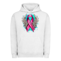 Pigment Lunar Rock cancer ribbon with angel wings Urban Hoodie - NancyCooperArtShop