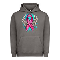 Pigment Tornado cancer ribbon with angel wings Urban Hoodie - NancyCooperArtShop