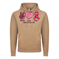 Vintage Coffee breast cancer peace love cure Vintage Hoodie - RanaPortraitStore