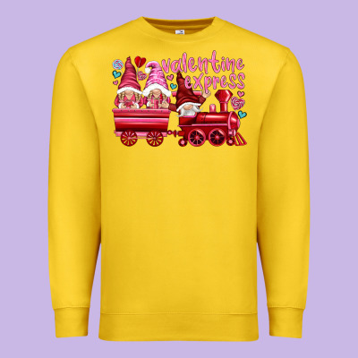 Valentines Express With Gnomies Premium Sweatshirt Designed By Nancycooperartshop