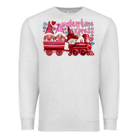 Oatmeal Heather valentines express with gnomies Premium Sweatshirt - NancyCooperArtShop