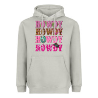 Moon Dust pink howdy howdy howdy Heavyweight Hoodie - NancyCooperArtShop