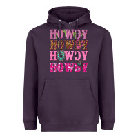 Plum pink howdy howdy howdy Heavyweight Hoodie - NancyCooperArtShop