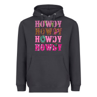 Smoke pink howdy howdy howdy Heavyweight Hoodie - NancyCooperArtShop