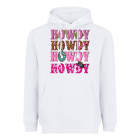 White pink howdy howdy howdy Heavyweight Hoodie - NancyCooperArtShop