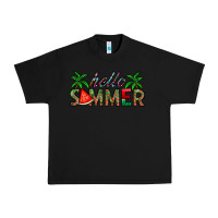 Black hello summer Urban Heavy Tee - CowhideDigitalArt