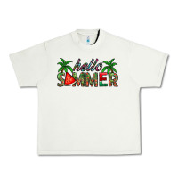 Pistachio hello summer Urban Heavy Tee - CowhideDigitalArt
