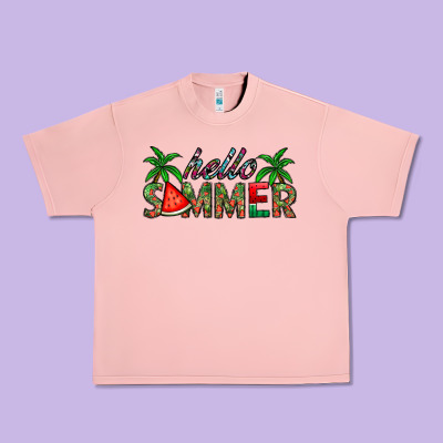 Hello Summer Urban Heavy Tee Designed By Cowhidedigitalart