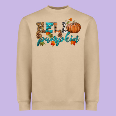Hello Pumpkin Heavyweight Sweatshirt Designed By Hra Design Shop