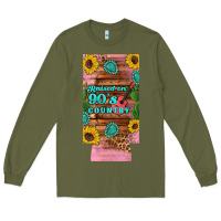 Army Green raised 90's country guitar cactus sunflower's 12 oz can cooler  (slim) Long Sleeve Tee - Artiststas