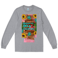 Heather Grey raised 90's country guitar cactus sunflower's 12 oz can cooler  (slim) Long Sleeve Tee - Artiststas