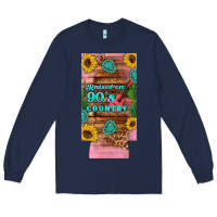 Navy raised 90's country guitar cactus sunflower's 12 oz can cooler  (slim) Long Sleeve Tee - Artiststas