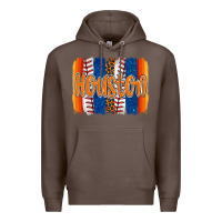 Coffee houston baseball team spirit brushstrokes Premium Hoodie - Artiststas
