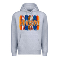 Heather Grey houston baseball team spirit brushstrokes Premium Hoodie - Artiststas