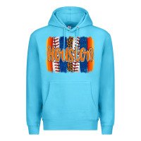 Ocean Blue houston baseball team spirit brushstrokes Premium Hoodie - Artiststas