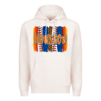 Pale Pink houston baseball team spirit brushstrokes Premium Hoodie - Artiststas