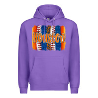 Purple houston baseball team spirit brushstrokes Premium Hoodie - Artiststas