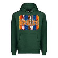 Sports Green houston baseball team spirit brushstrokes Premium Hoodie - Artiststas