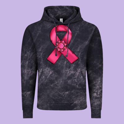 Breast Cancer Awareness Ribbon Vintage Hoodie Designed By Ranaportraitstore
