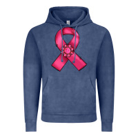 Vintage Denim breast cancer awareness ribbon Vintage Hoodie - RanaPortraitStore