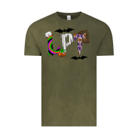 Vintage Olive lpt Vintage Tee - CowhideDigitalArt