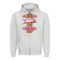 Dove Grey world's best nana ever Zipper Hoodie - Jasminsmagicworld