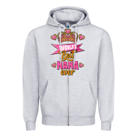 Heather Grey world's best nana ever Zipper Hoodie - Jasminsmagicworld