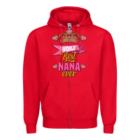 Red world's best nana ever Zipper Hoodie - Jasminsmagicworld