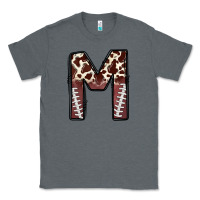 Charcoal Heather name footballcow print letter m Classic Tee - CowhideDigitalArt