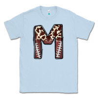 Dusty Blue name footballcow print letter m Classic Tee - CowhideDigitalArt