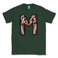 Sports Green name footballcow print letter m Classic Tee - CowhideDigitalArt