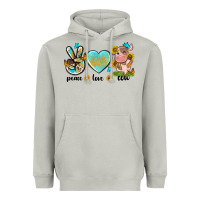 Moon Dust peace love cute cow Heavyweight Hoodie - NancyCooperArtShop