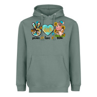 Sage peace love cute cow Heavyweight Hoodie - NancyCooperArtShop