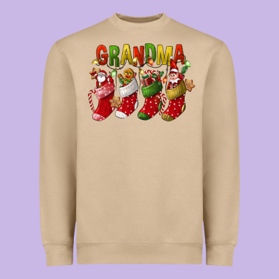 Christmas Grandma Heavyweight Sweatshirt Designed By Fadigitalartstudio