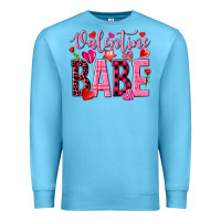 Ocean Blue valentine babe Premium Sweatshirt - NancyCooperArtShop