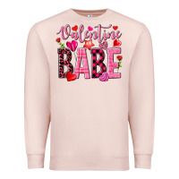 Pale Pink valentine babe Premium Sweatshirt - NancyCooperArtShop