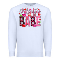 White valentine babe Premium Sweatshirt - NancyCooperArtShop