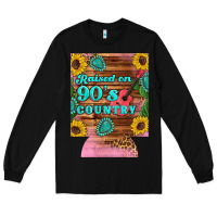 Black raised 90's country guitar cactus sunflower's 12 oz can cooler (regula Long Sleeve Tee - Artiststas