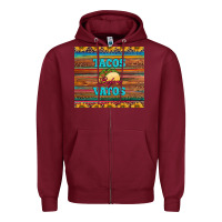 Burgundy tacos before vatos Zipper Hoodie - BarkalooDesign