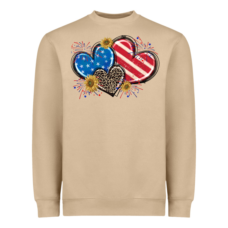 American Flag Heart Heavyweight Sweatshirt by CowGirlArtShop | Teevron