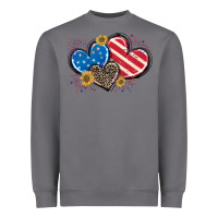 Storm American Flag heart Heavyweight Sweatshirt - CowGirlArtShop